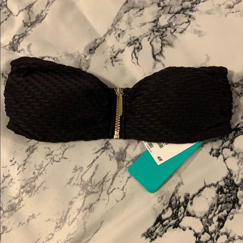 H&M Black Bandeau Swim Top NWT
